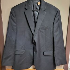 Lauren Ralph Lauren Mens‎ Suit Jacket 46 R Black Wool Blazer Made in India